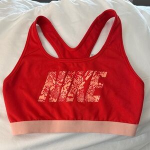 Nike Red and Pink Sports Bra